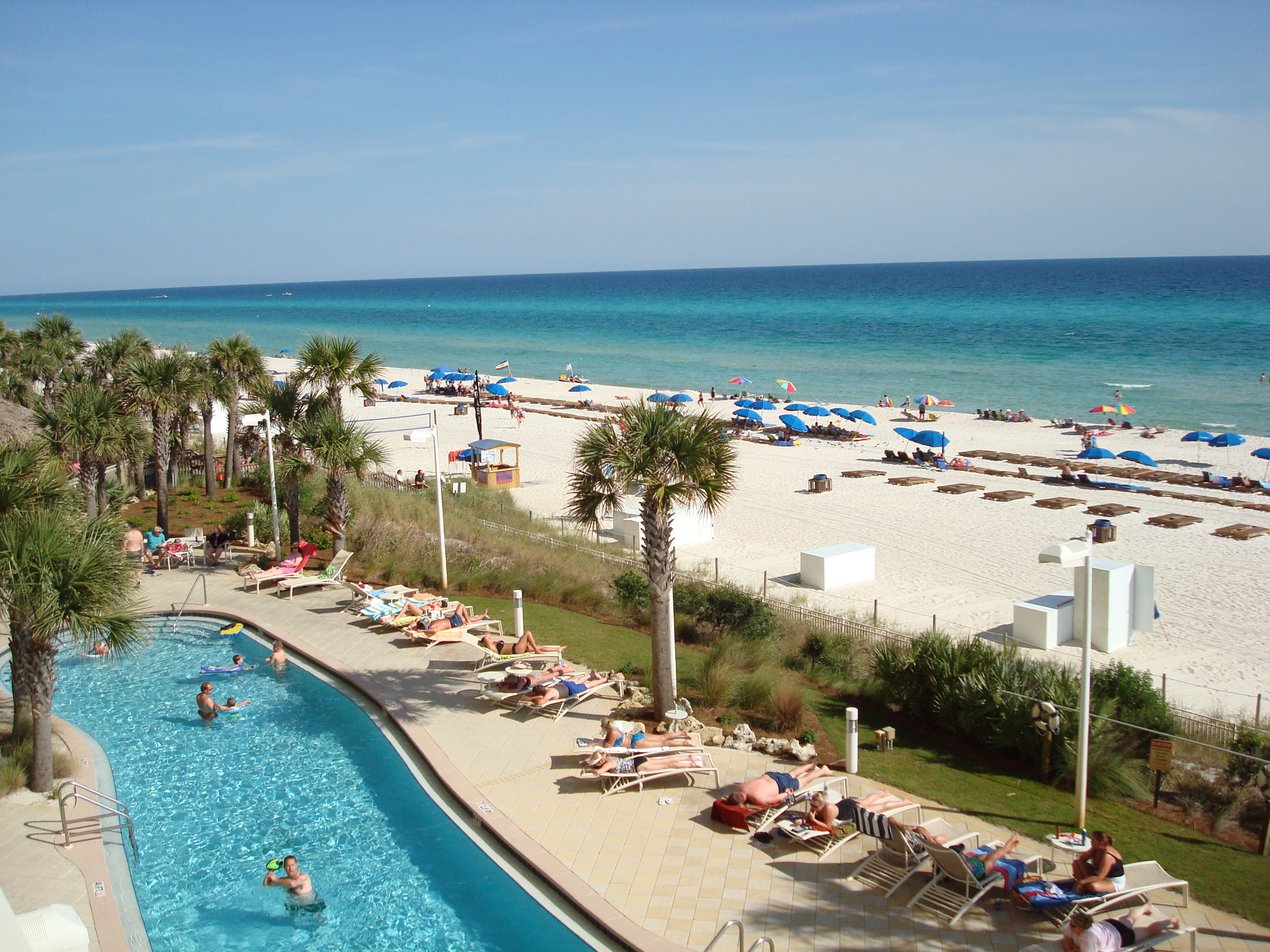 One of Calypso's two beach front, Olympic length swimming pools