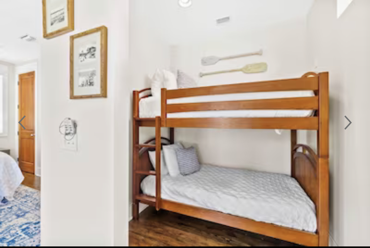 2nd floor master suite #2, bunks-perfect for kids..