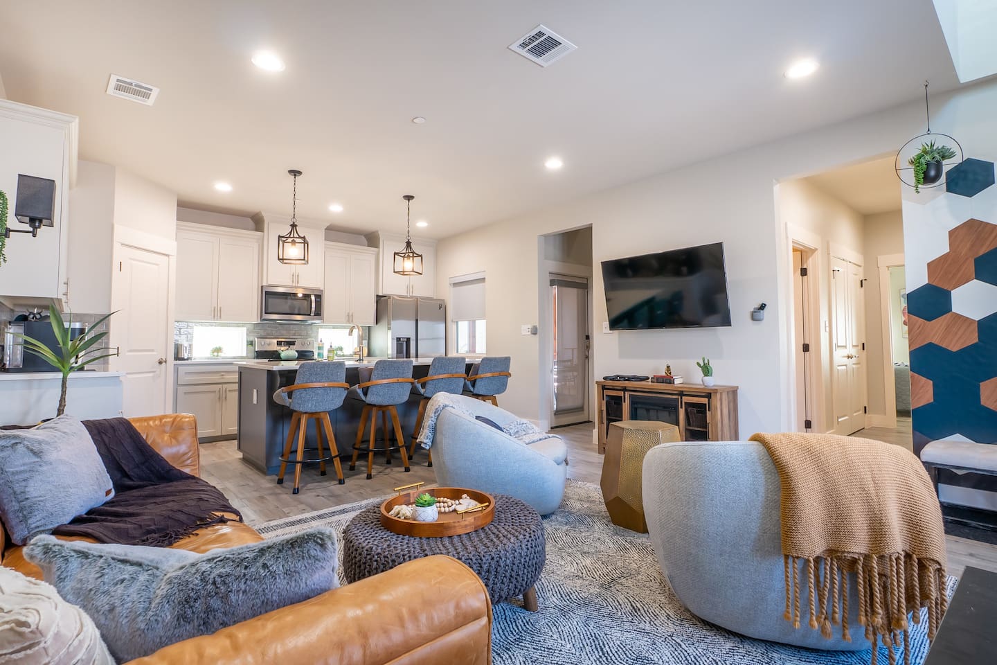 Living Room & Kitchen Area