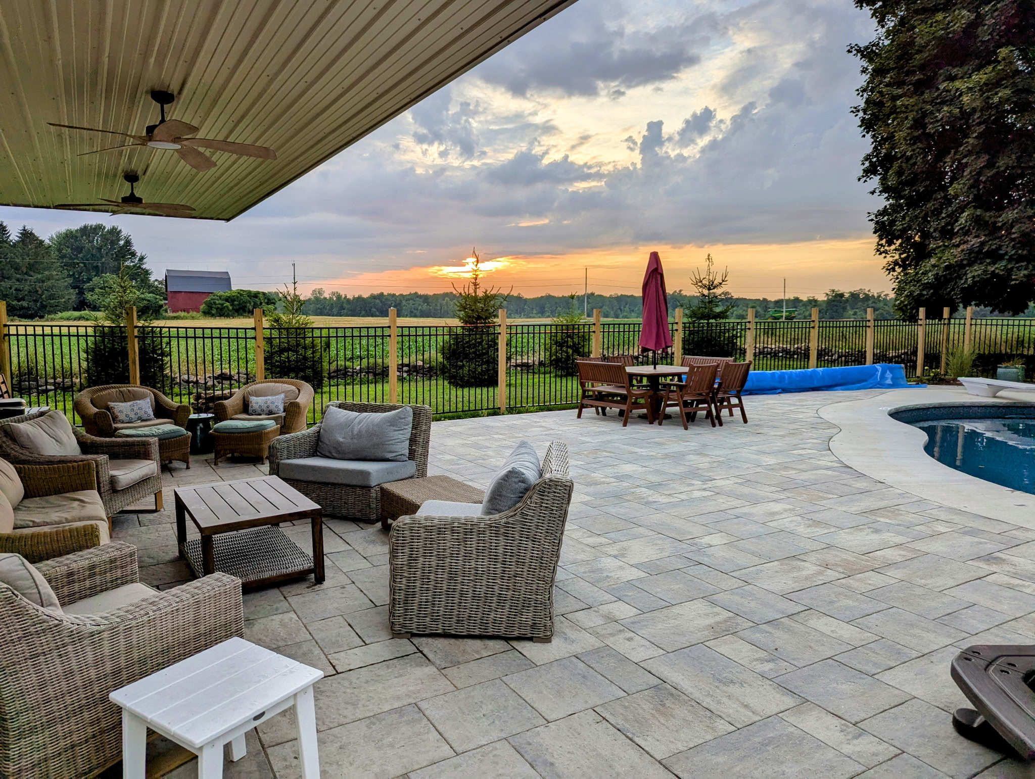 Patio and Pool Area
