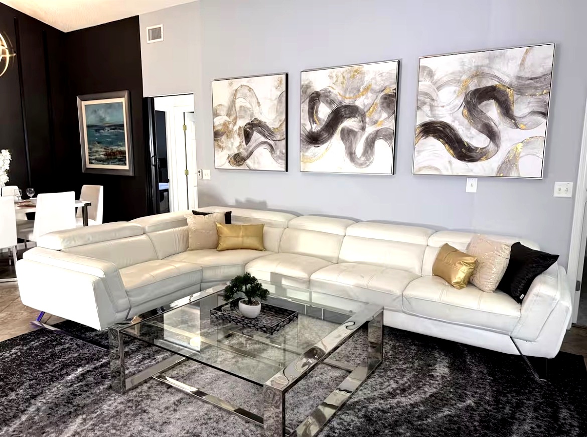 Bright, open, and stylish — the perfect place to unwind after a day at Disney or enjoy family time in comfort.