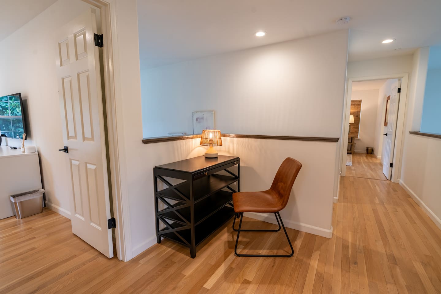 Work area with desk and chair