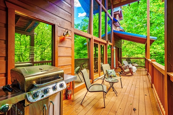 Main Floor Patio off Living room and dining room.  Propane Grill on this patio.