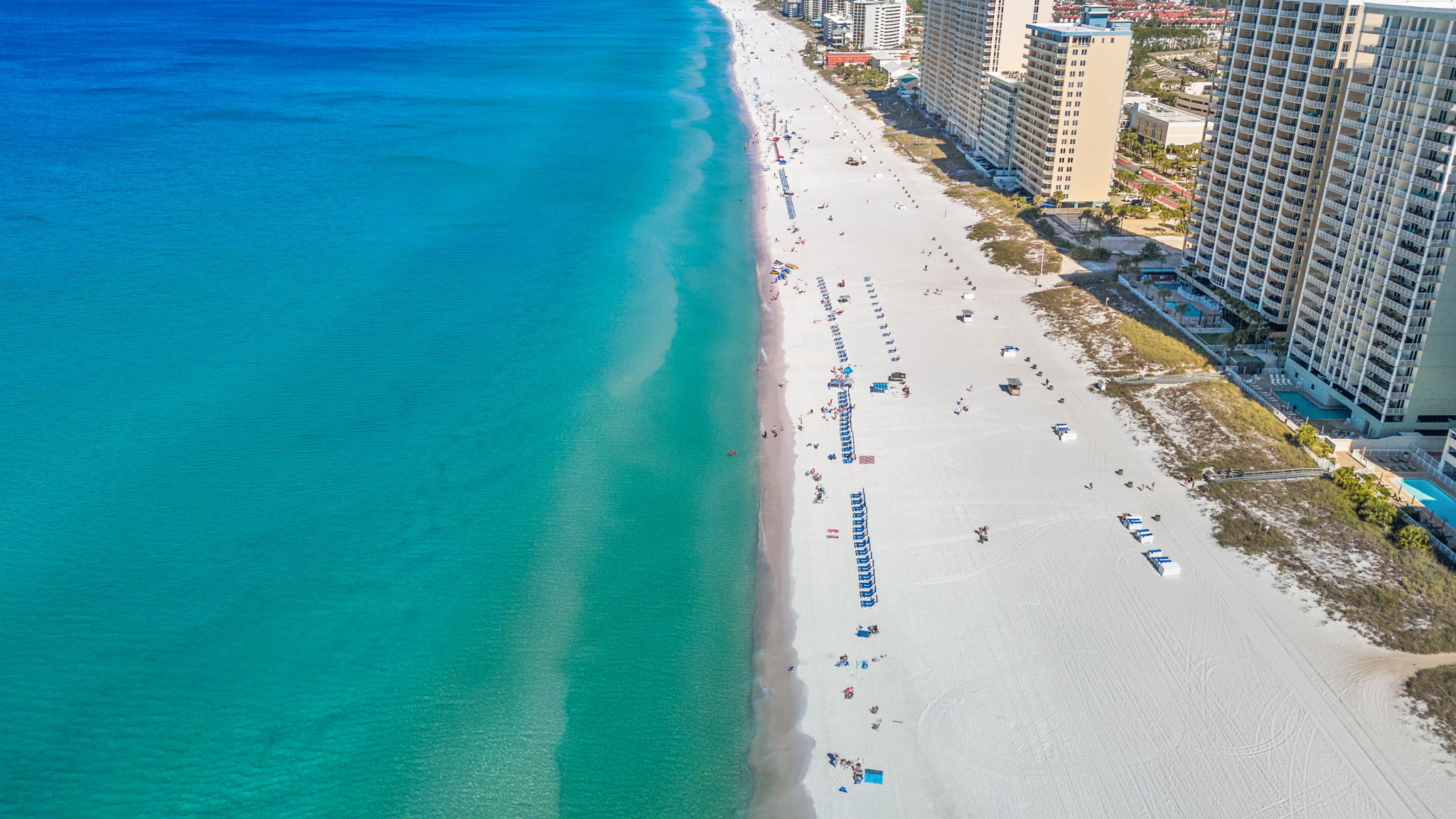 The beach in front of Long Beach Resort in PCB