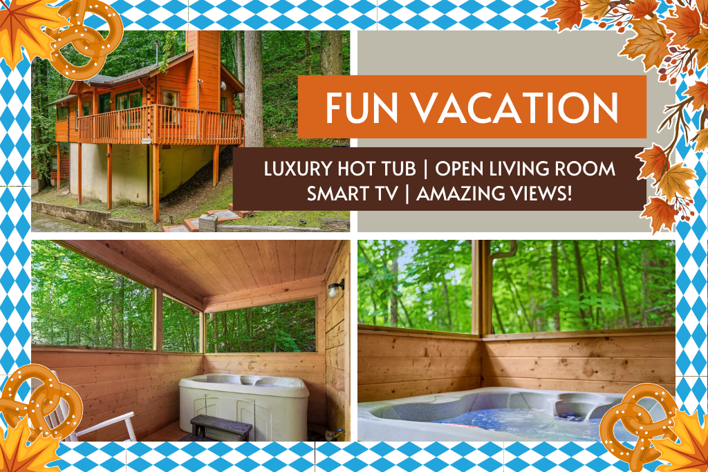 Luxury hot tub, mountain air, and rocking chairs—this is Smoky Mountain living.
