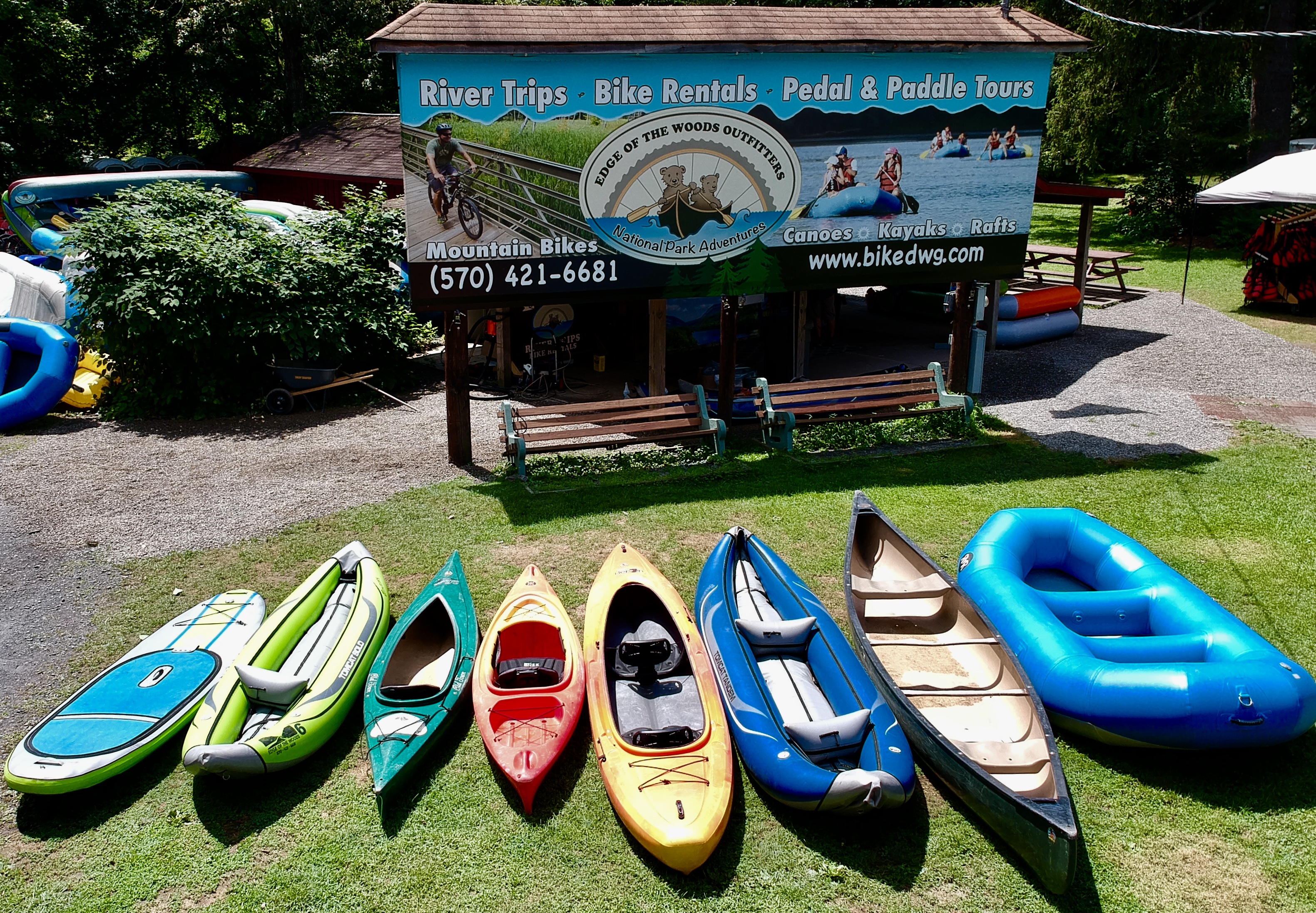 Boat and Kayak and Raft rentals on the nearby Delaware