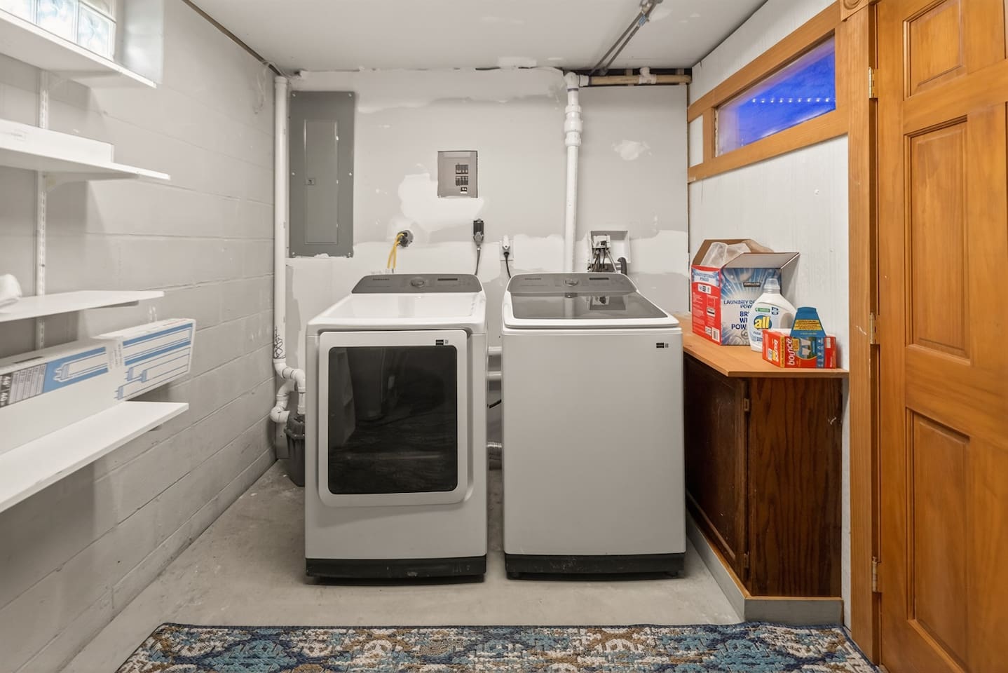 Brand new Samsung washer & dryer for your convenience—making longer stays easy and comfortable.”