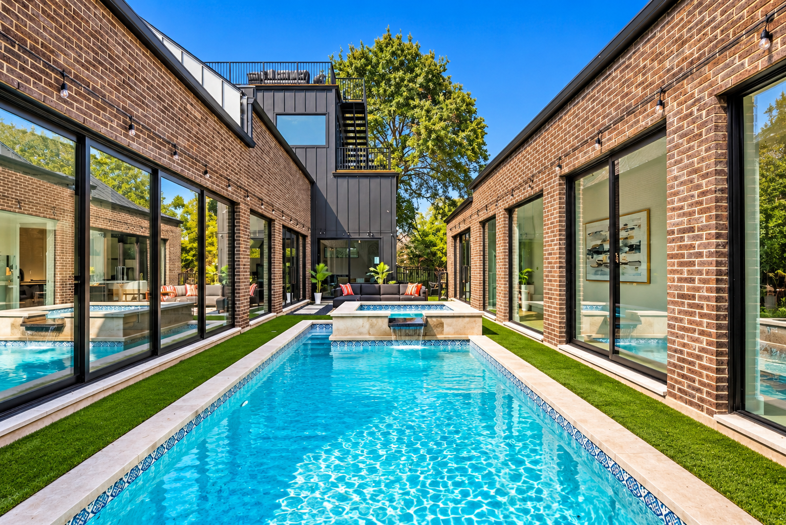 Stunning pool in the courtyard