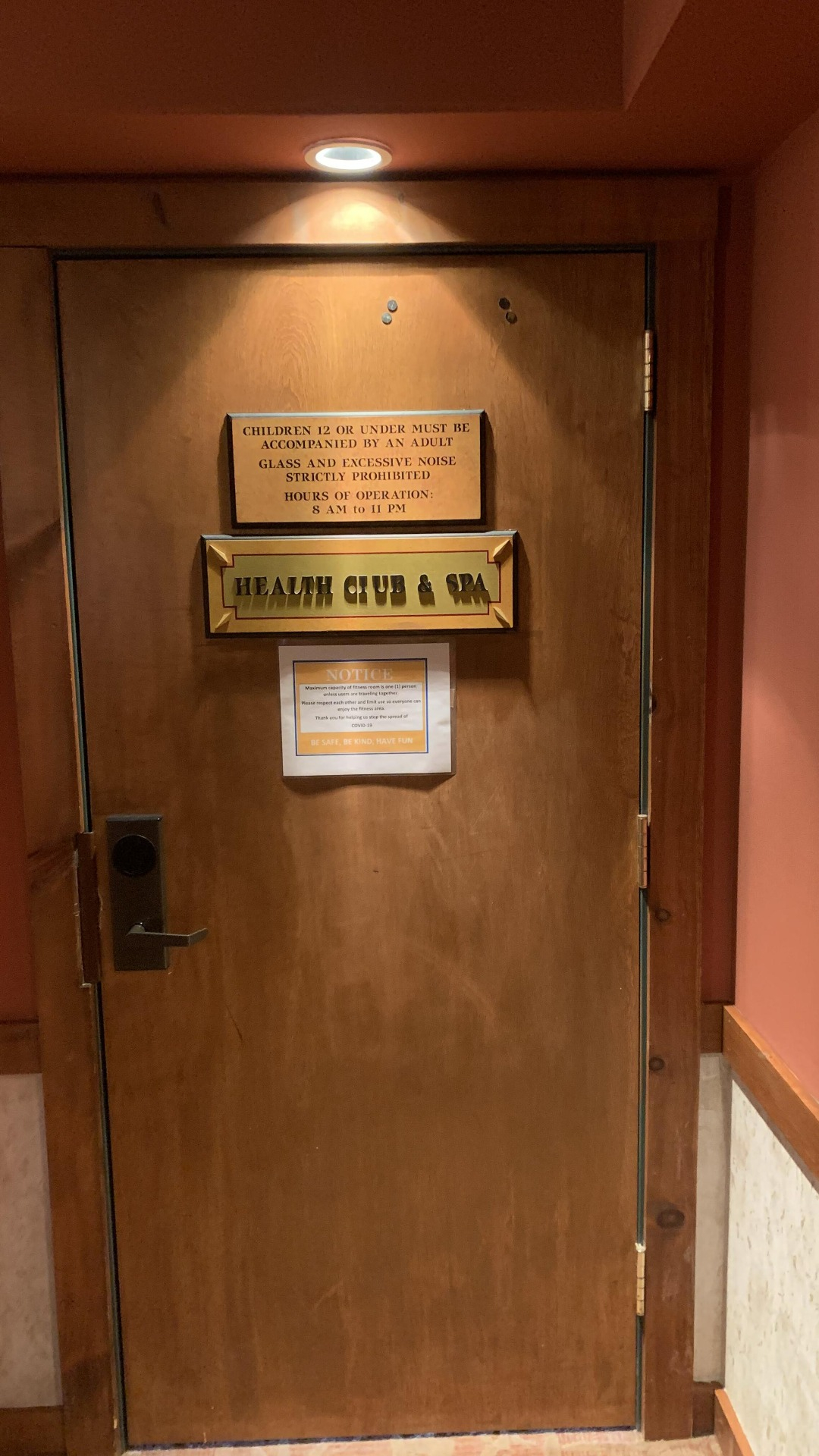 Highland House · Unit 207 — Health Club Signage