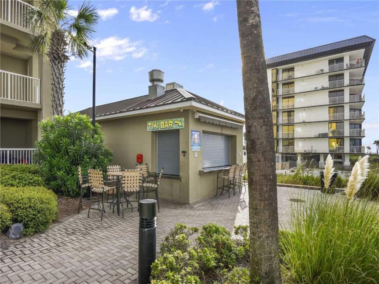 The Tiki bar where you can find some yummy food or your favorite tropical drink.