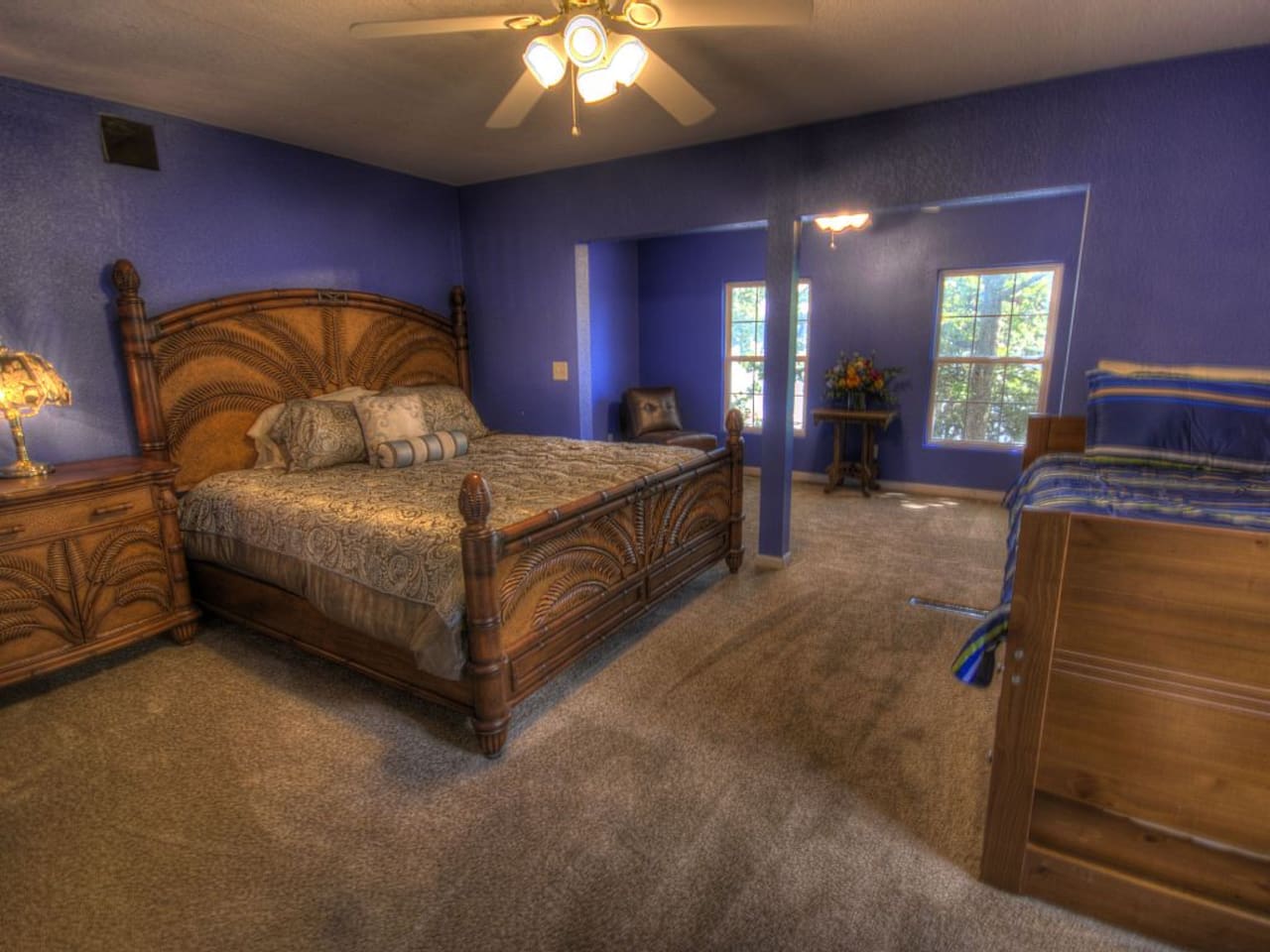 Downstairs master with lake views