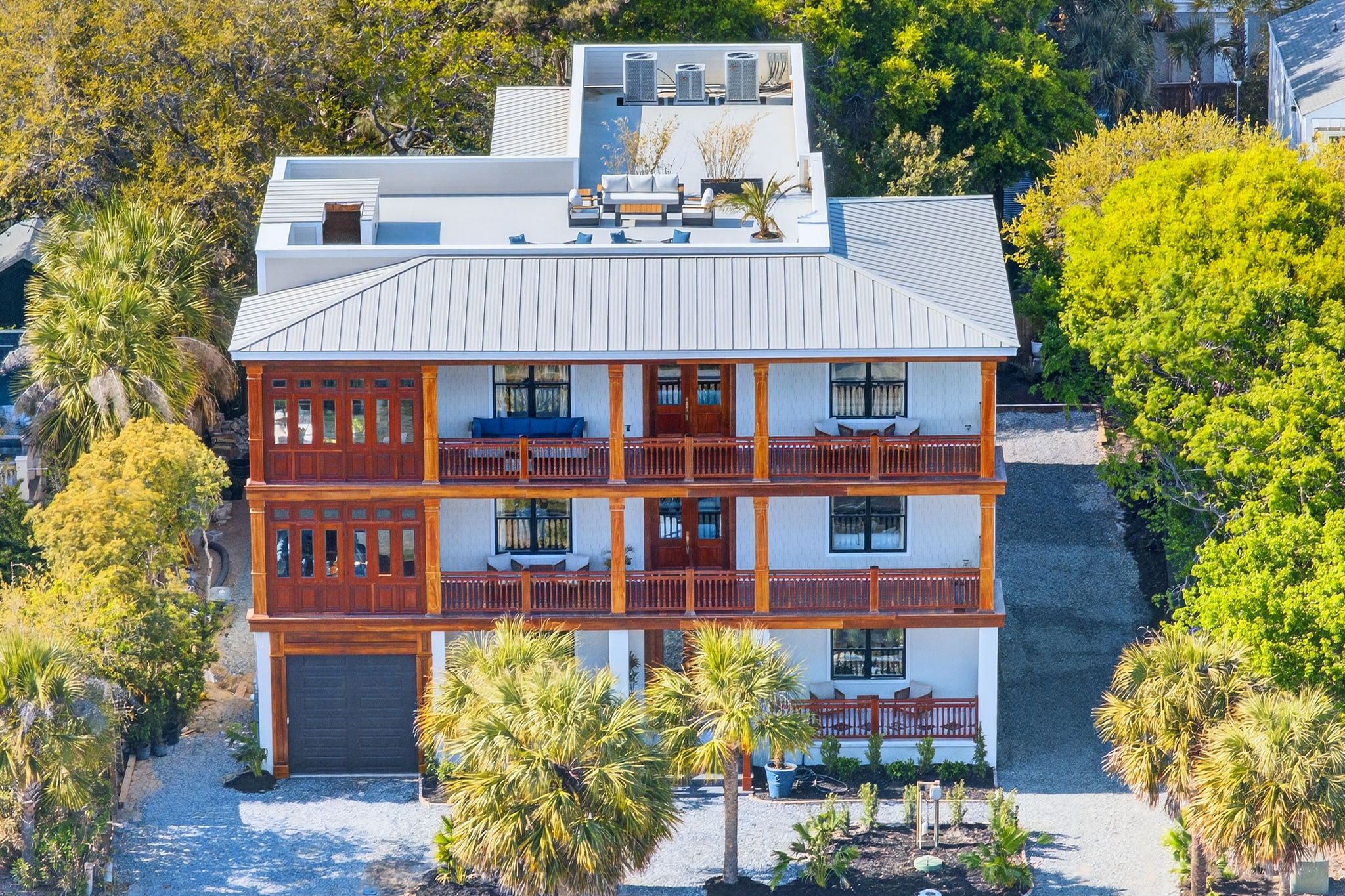 Aerial View of Front | Rosewood Retreat | 2605 Palm Blvd, Isle of Palms, SC | IOP Escapes