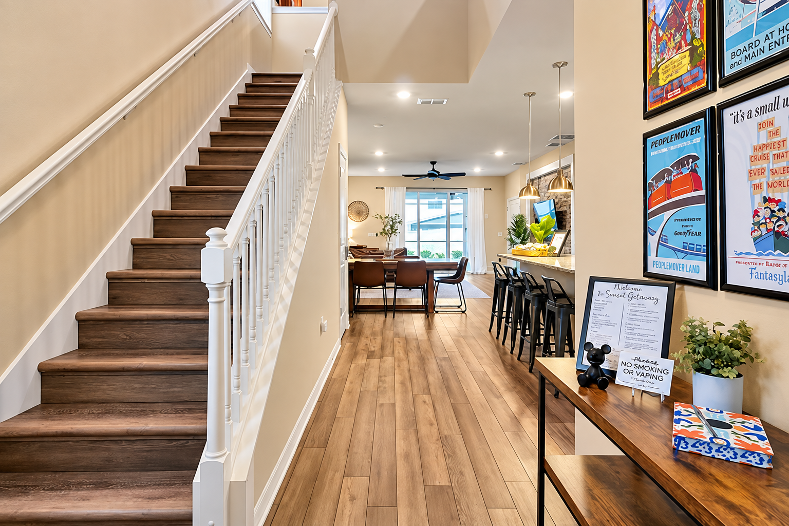 Our two-story villa, as opposed to a hotel, makes it easier for you to find some quiet space after a long day.