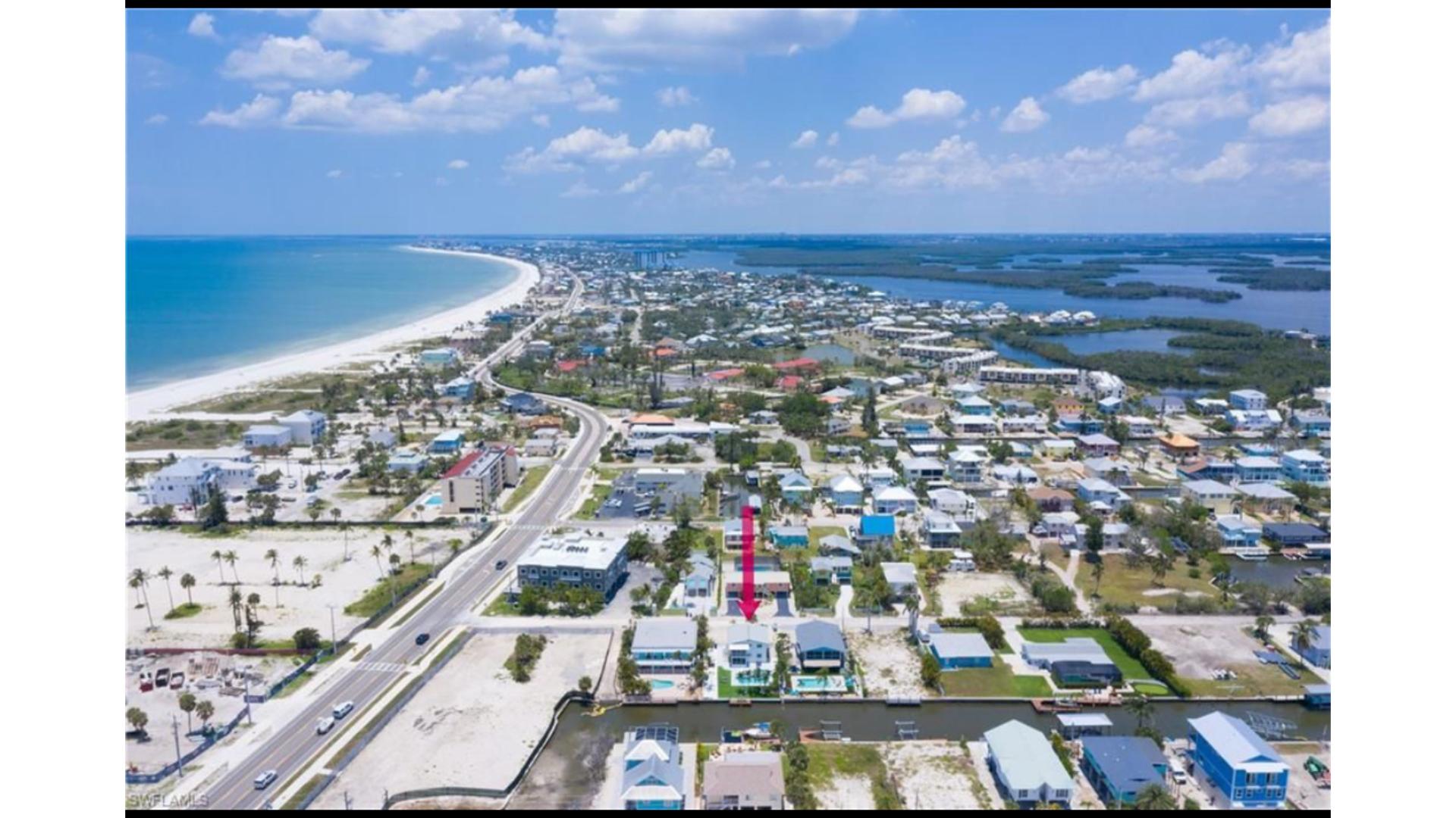 Aerial View Proximity to Beach