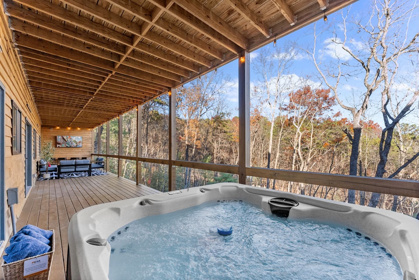 Outdoor covered Hot Tub