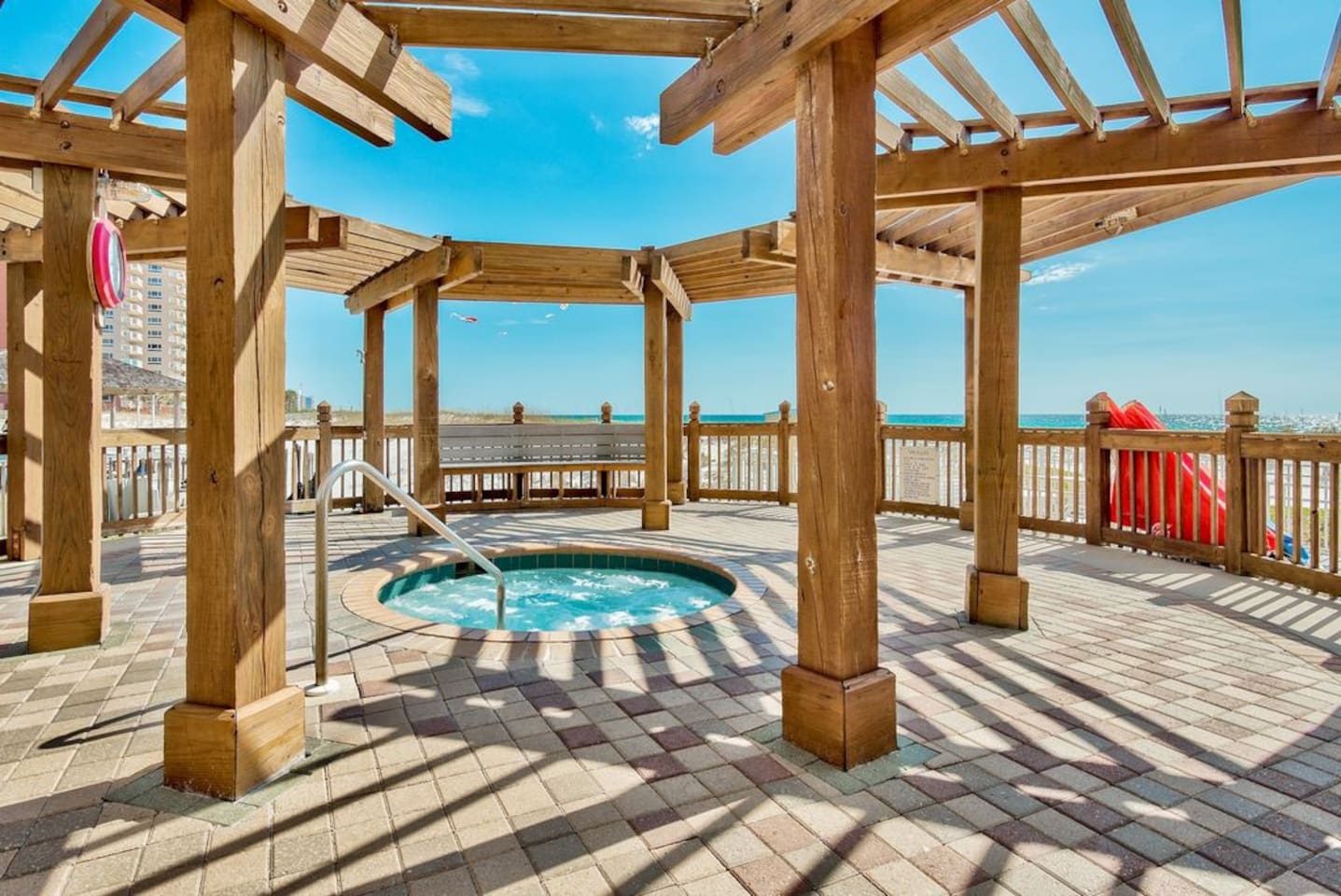 Hot tub by the beach...