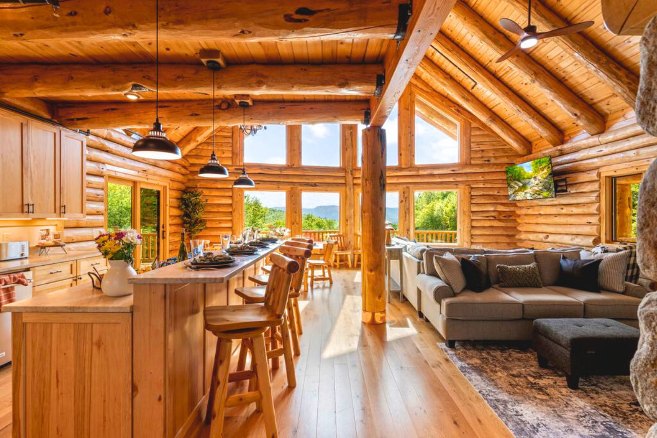 Bright, open space for cooking, dining, and relaxing in the living area.