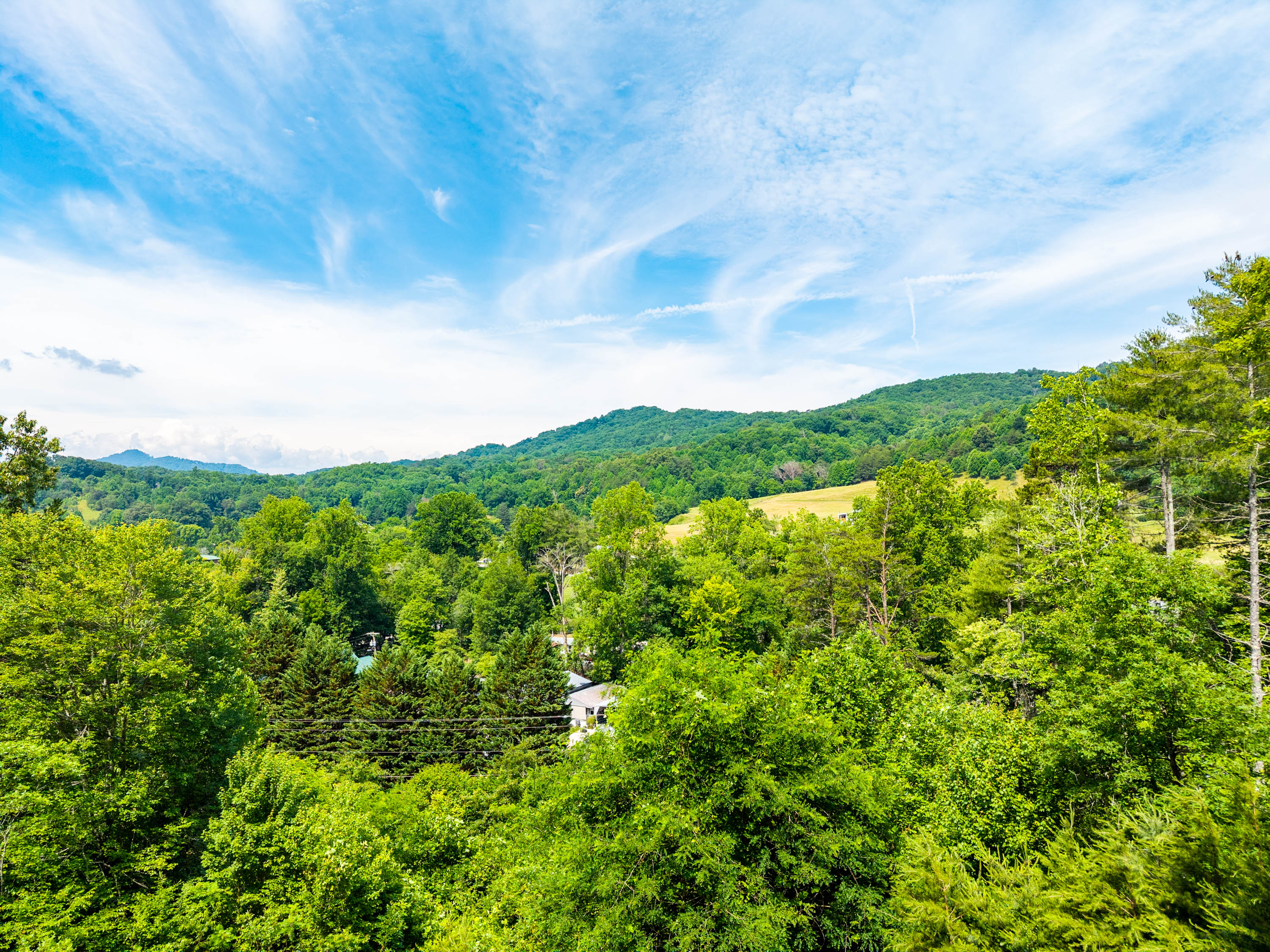 Enjoy the cool mountain air on the covered deck!