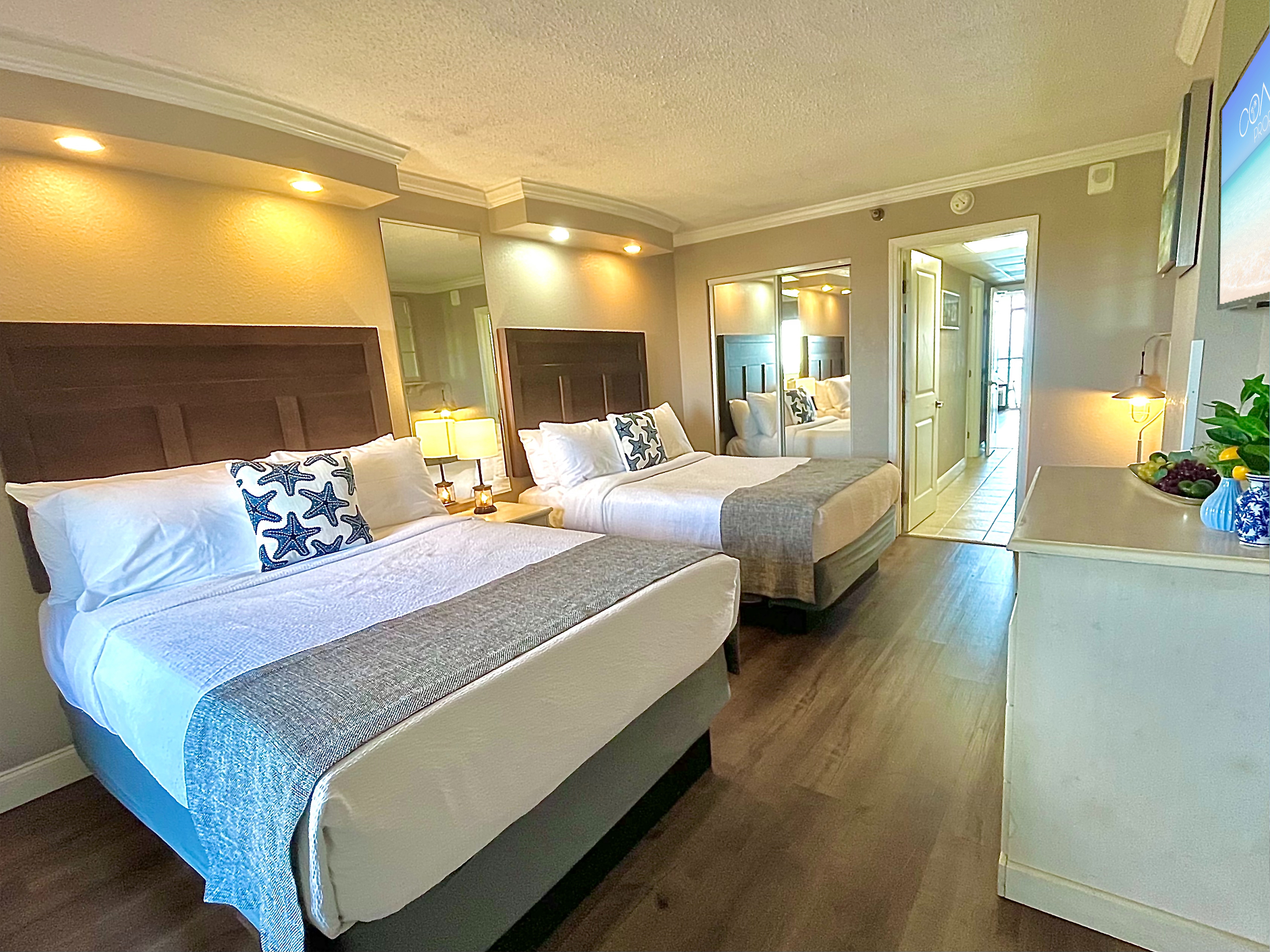 Comfortable bed and inviting bedroom space.