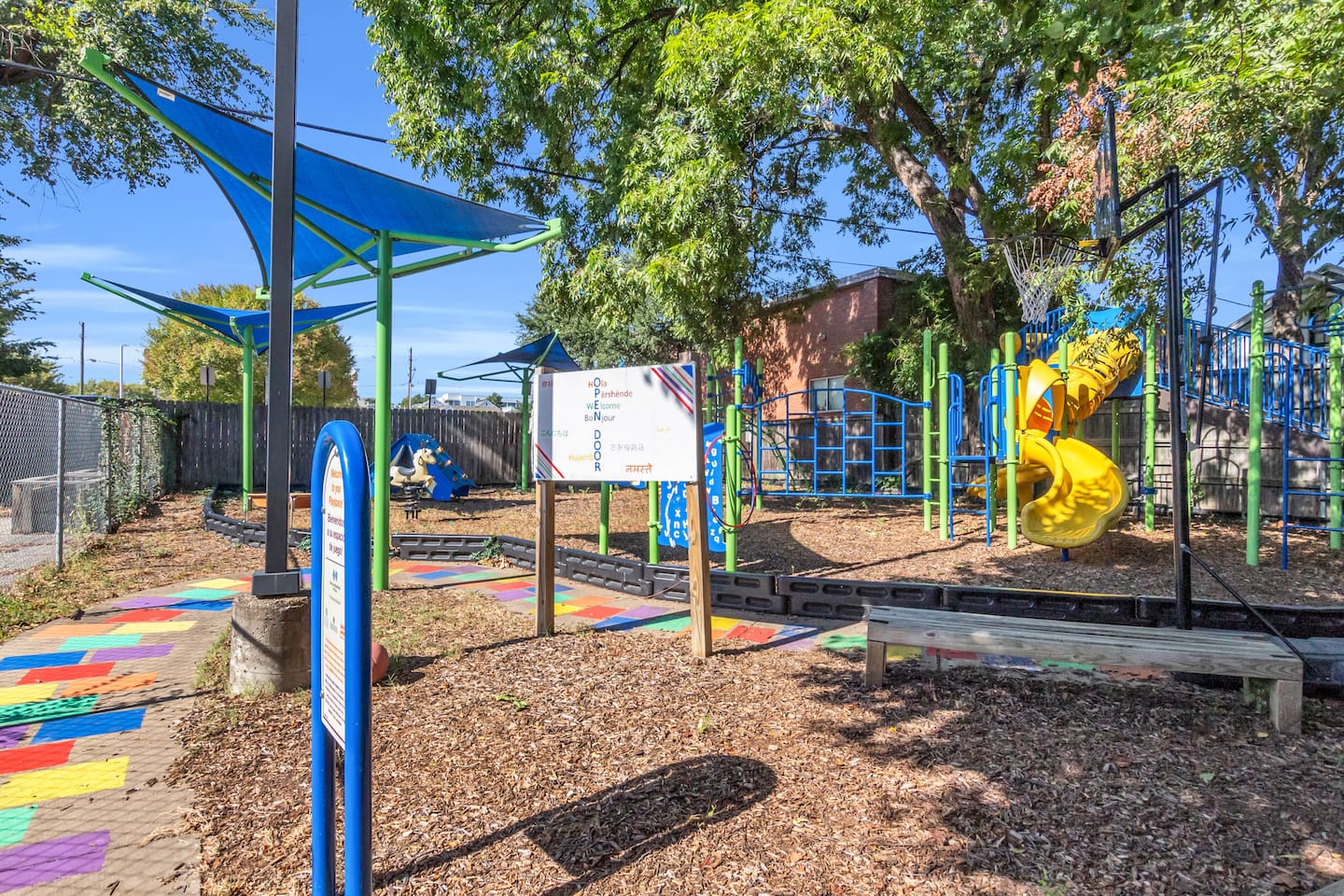 Guests enjoy shared access to a secure children’s playground; perfect for families, conveniently accessible with a private code.