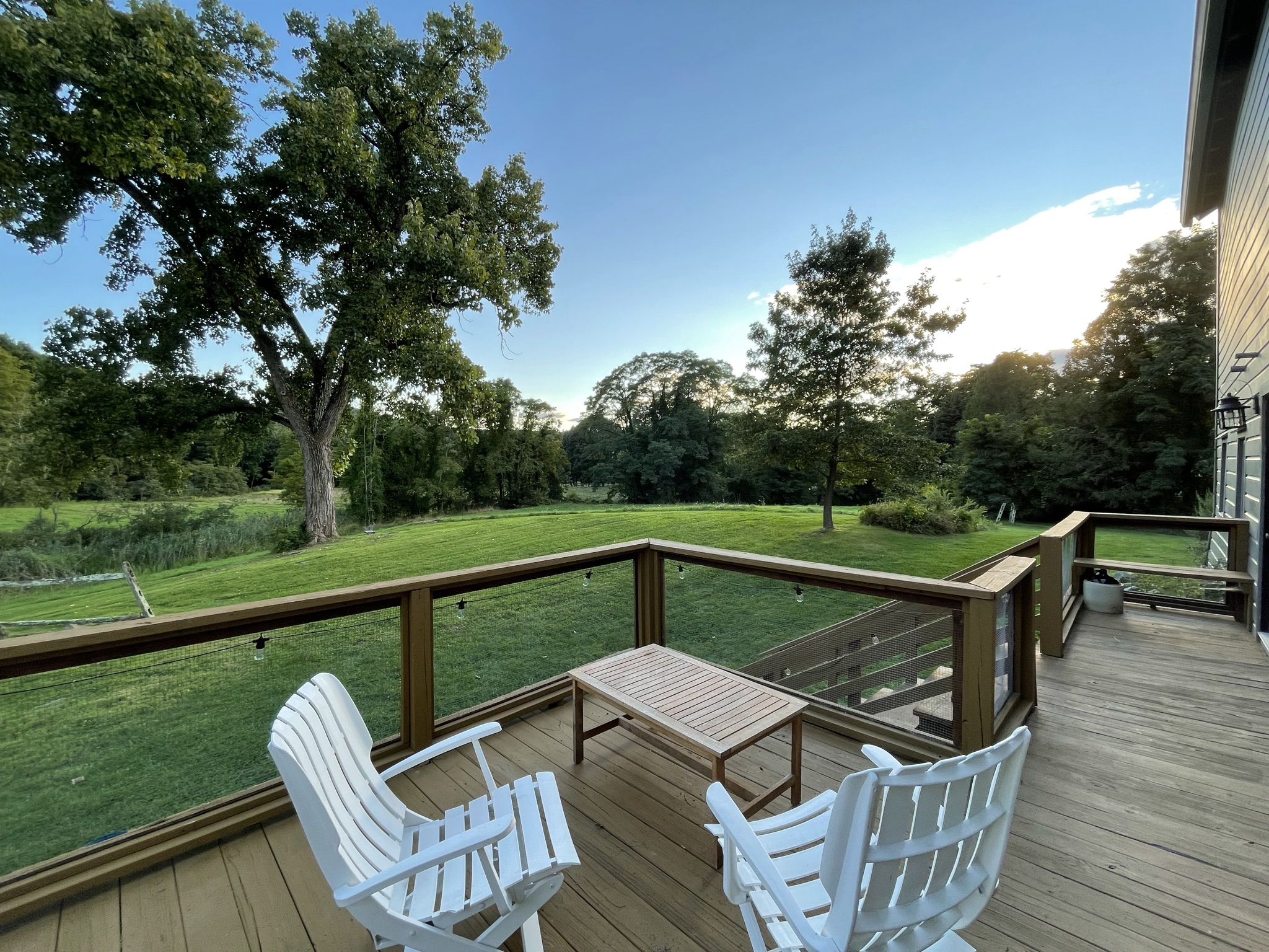 2 bedroom barn apartment features a large private deck w view of pond