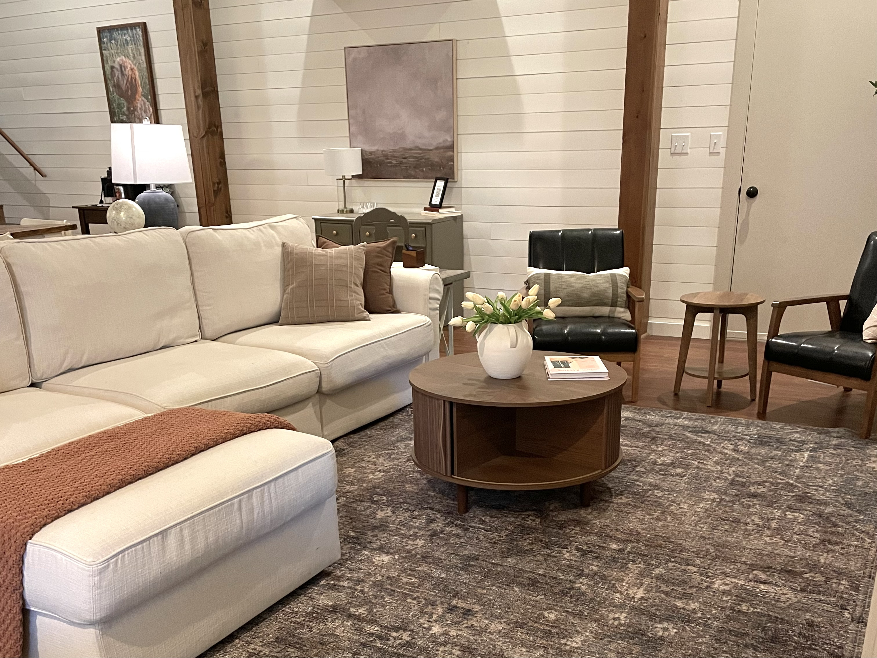 Thoughtfully designed seating area perfect for conversation, coffee, or a quiet evening in.