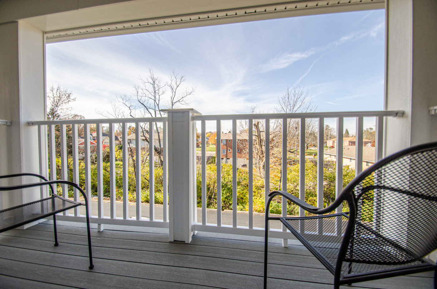 A nice relaxing balcony for your morning coffee or relaxing evening glass of wine.