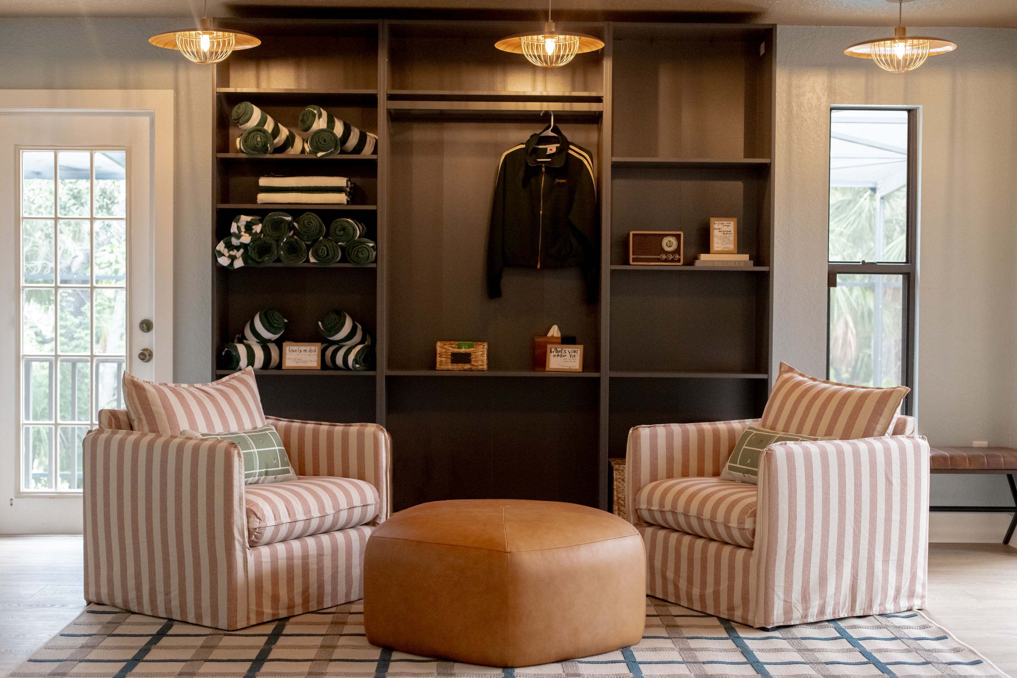 A space to just chill, use our compression boots, connect to the bluetooth and breathe.