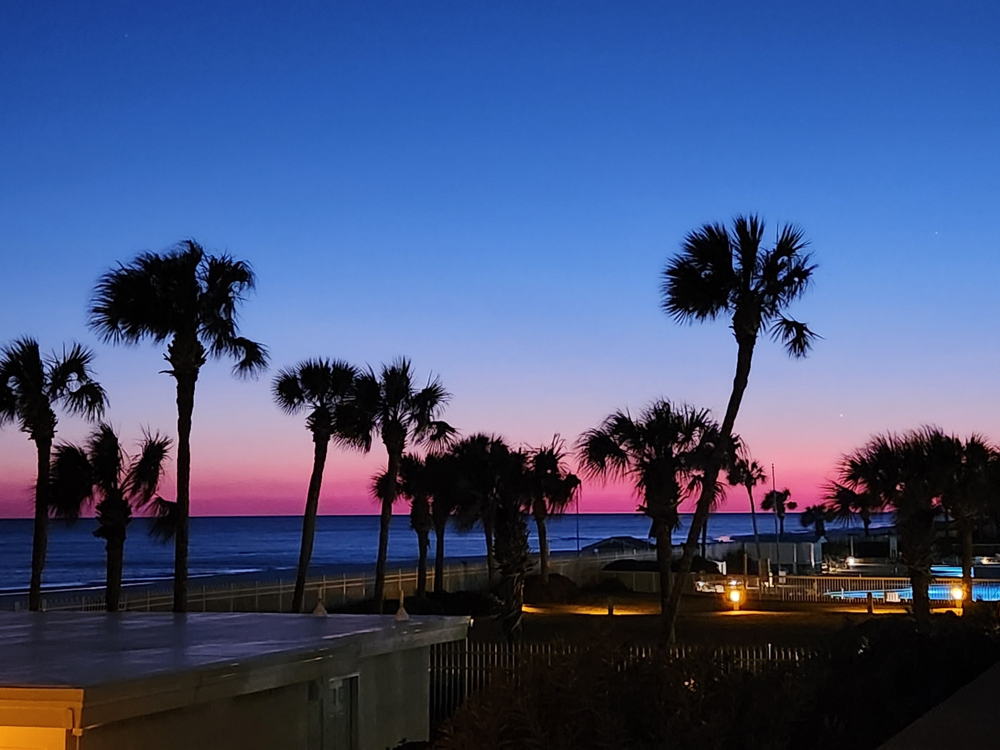 Sunset views from the balcony