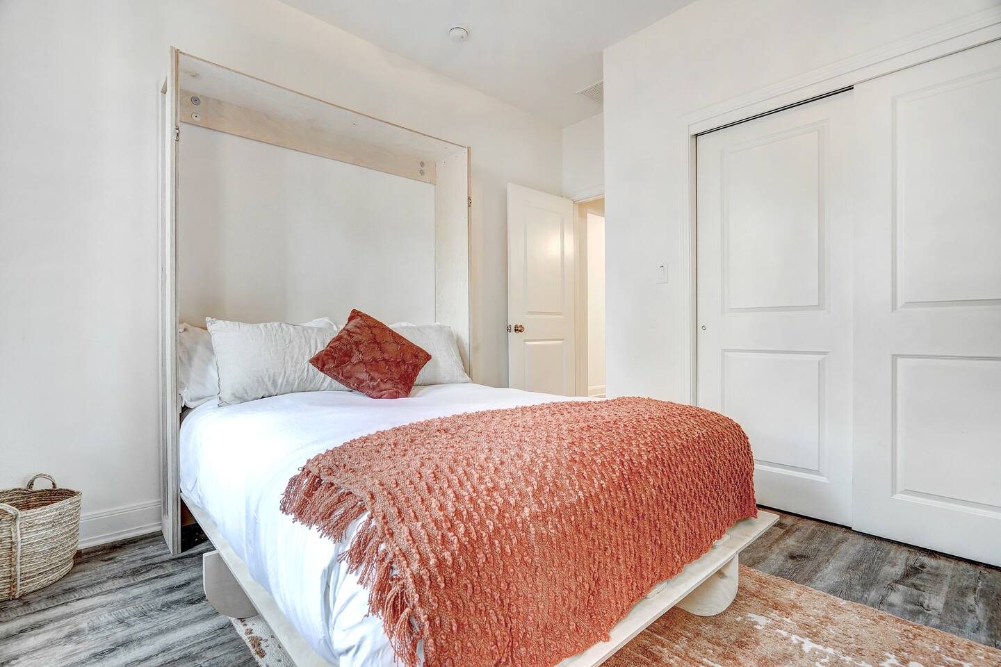 Murphy style queen bed.