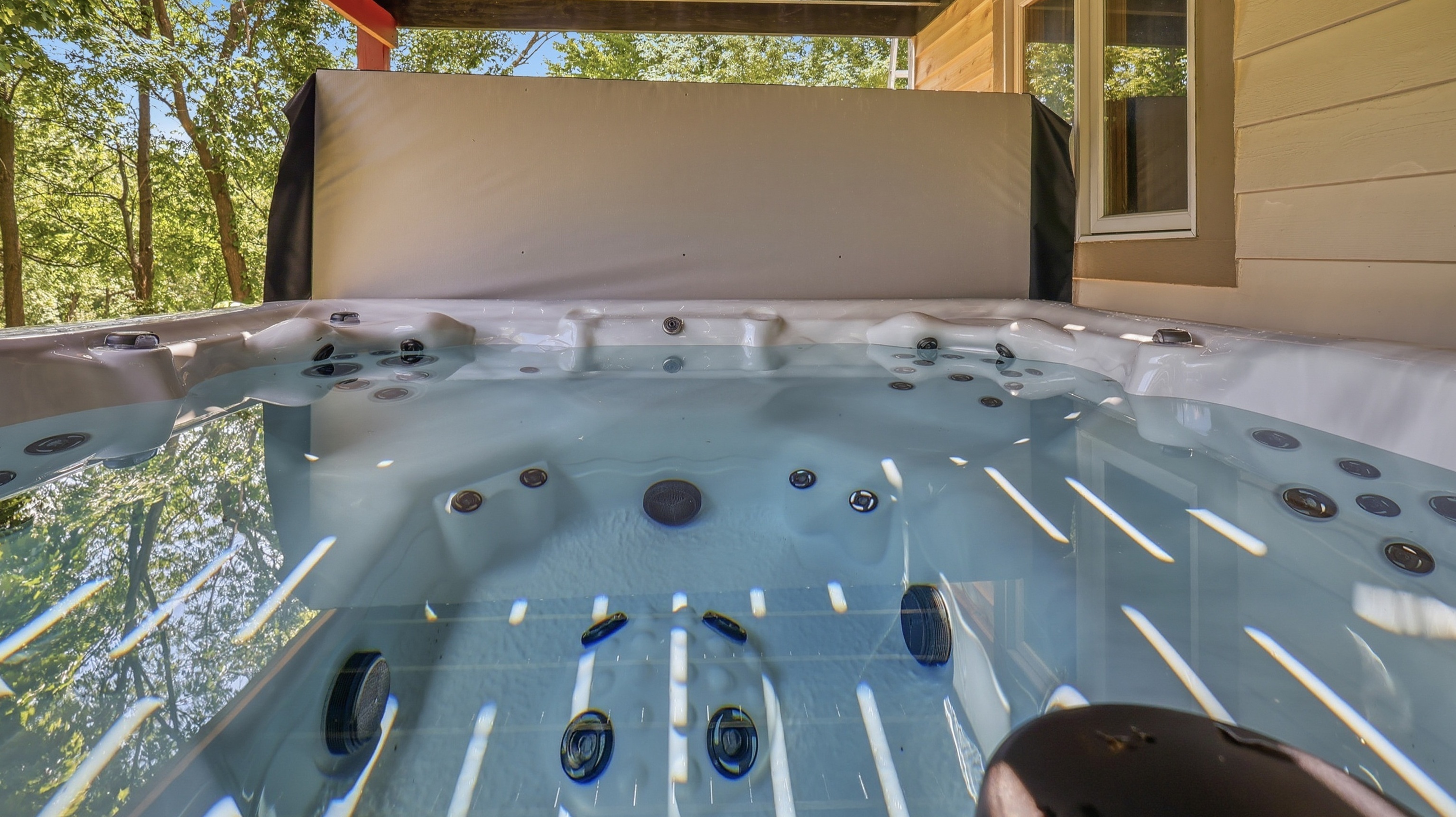 plenty of room to relax in the hot tub!!!