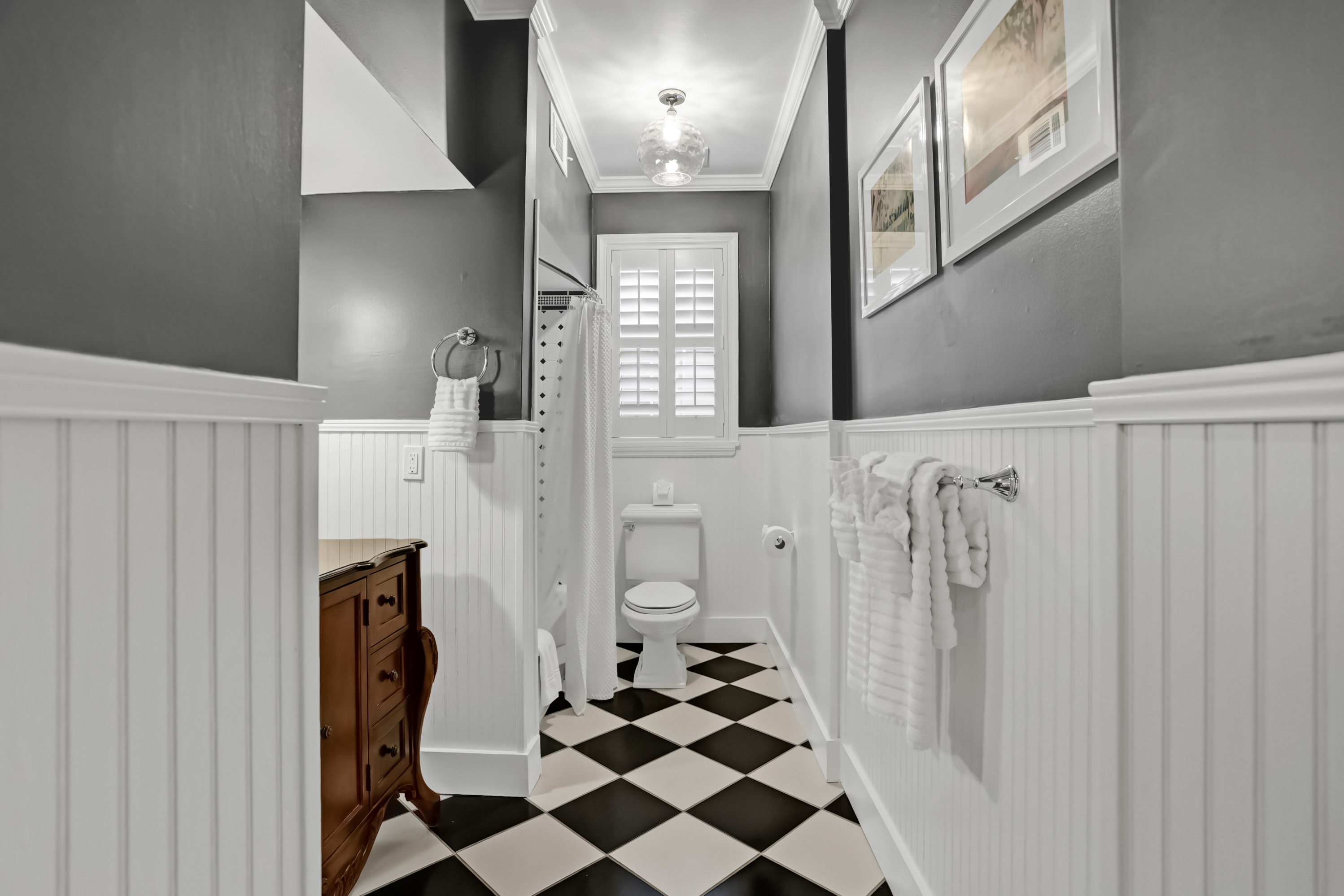 Ensuite bath with everything you need to refresh and relax.