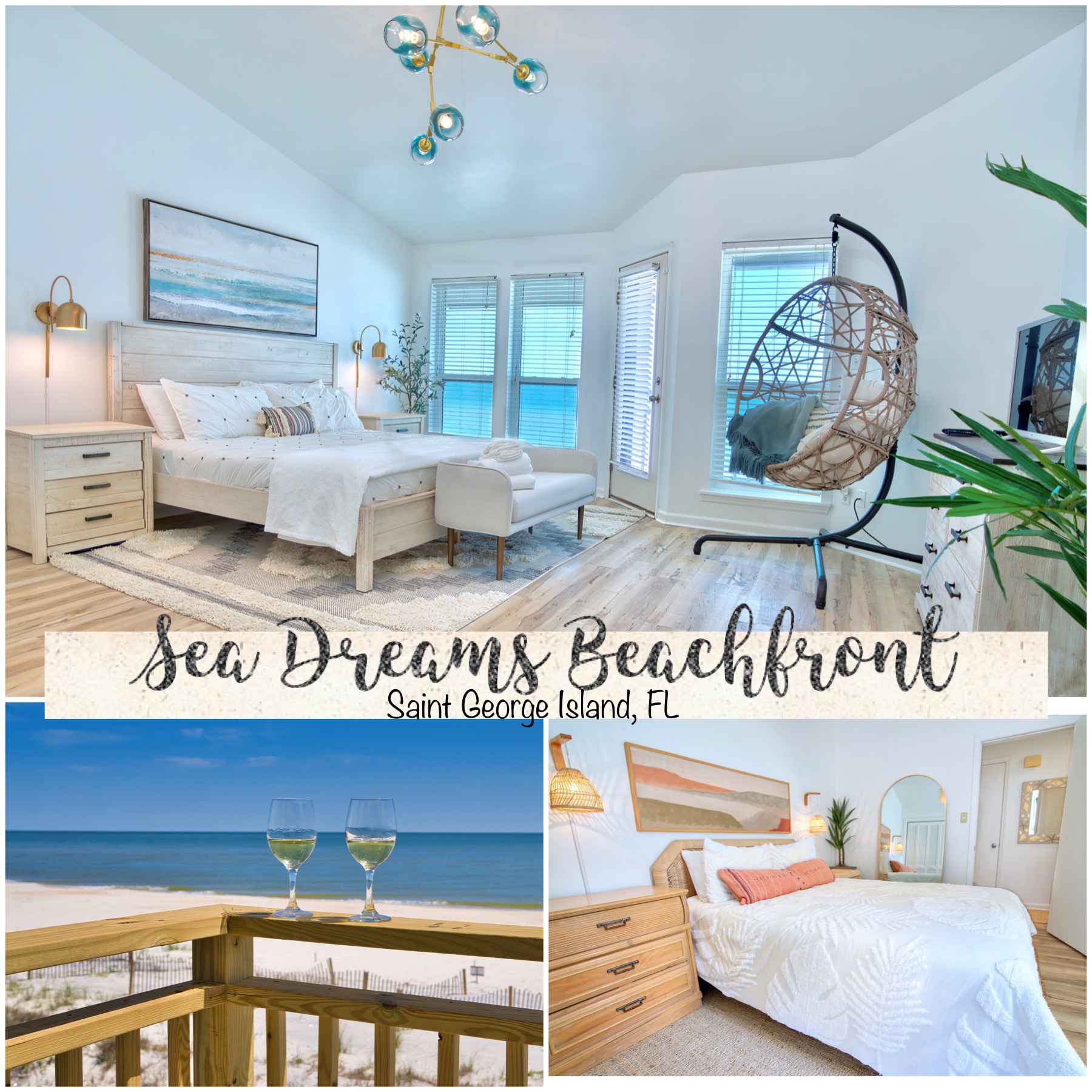 Sea Dreams Beachfront is perfect for couples or a small family who are looking to enjoy a relaxing getaway in a lux beach house just steps away from the white sands of Saint George Island
