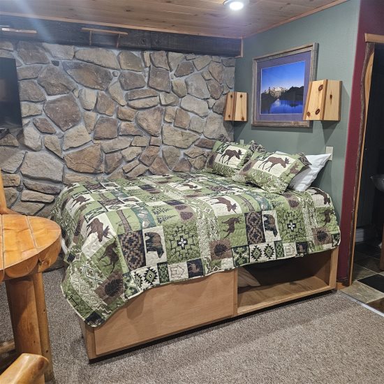 Full-size bed.