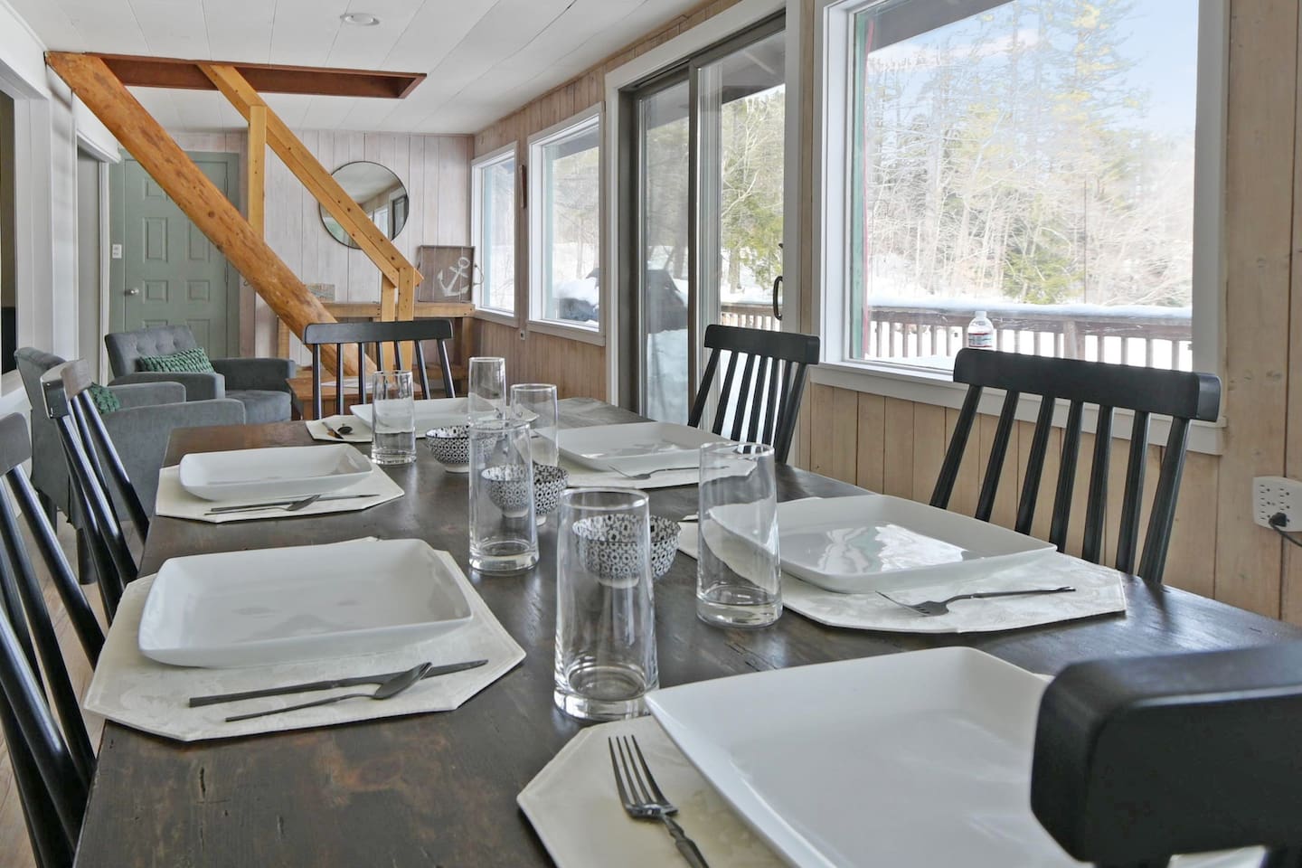 If your not out on the balcony you can still enjoy great views from the dinner table! 