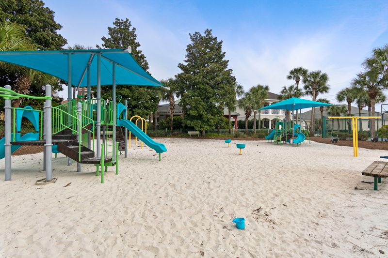 Clubhouse playground with soft, beach-style sand
