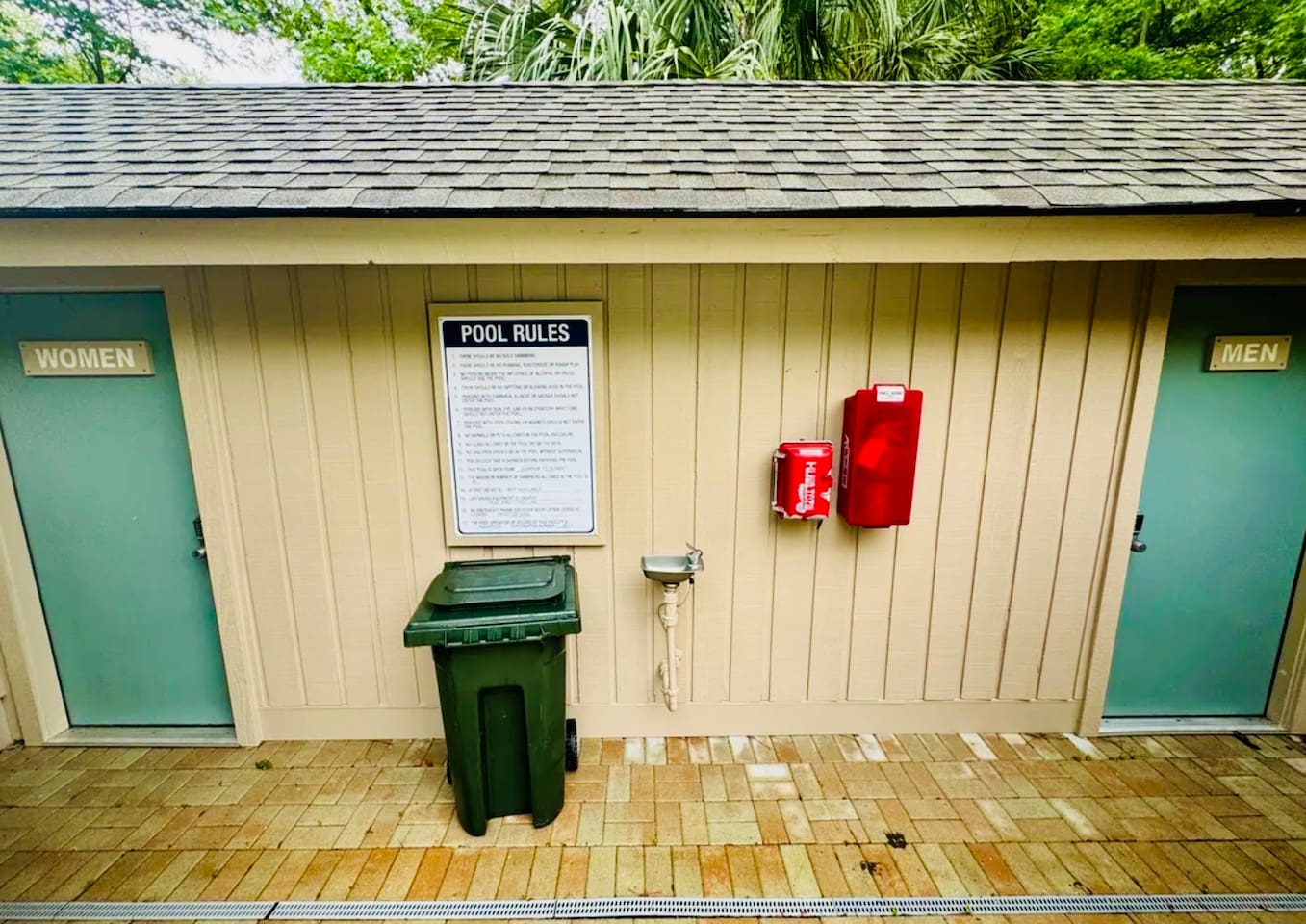 Pool restrooms