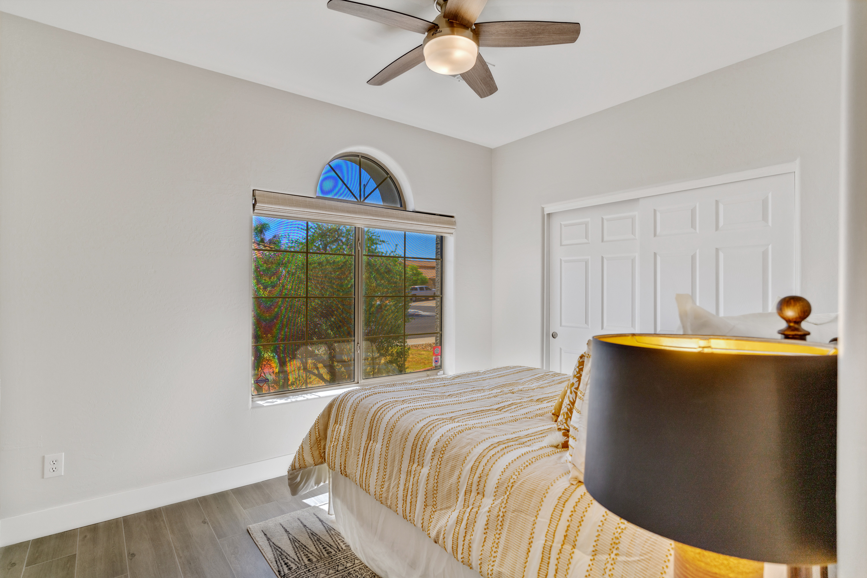 Tucked away at the end of the hall, this room provides a lot of privacy.
