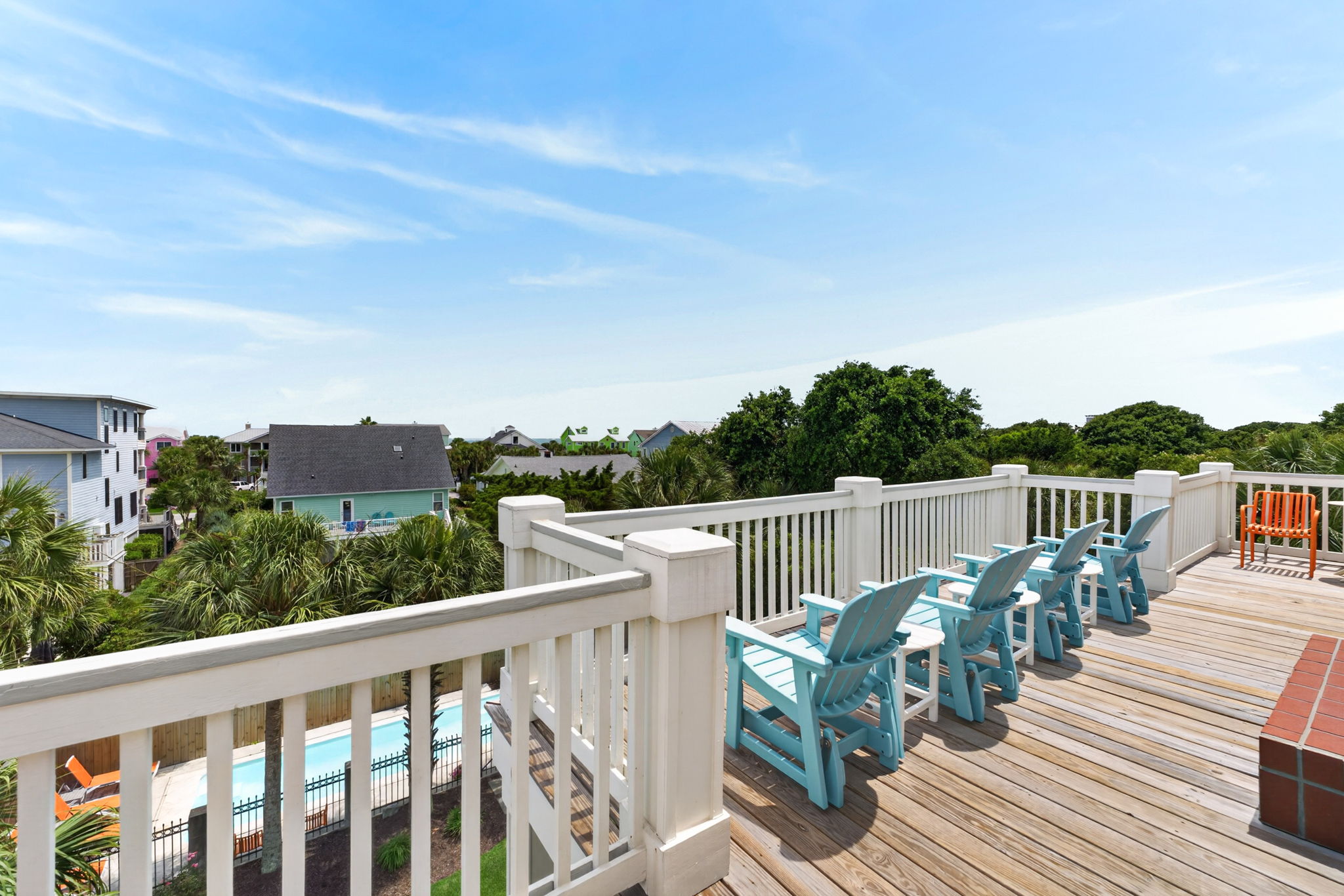 Top back deck | Twin Palms | 914 Carolina Blvd | Isle of Palms, SC | IOP Escapes