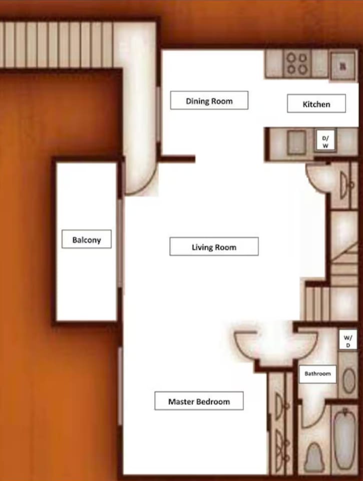 A smart, open layout connecting the dining room, kitchen, and balcony — easy to navigate from the moment you arrive.