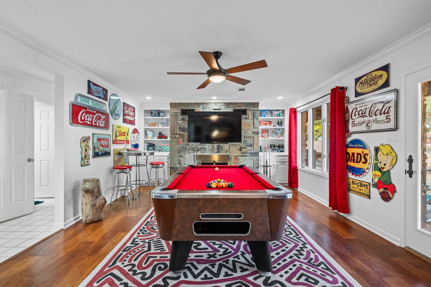 Stream the Game on the 65" Smart TV.