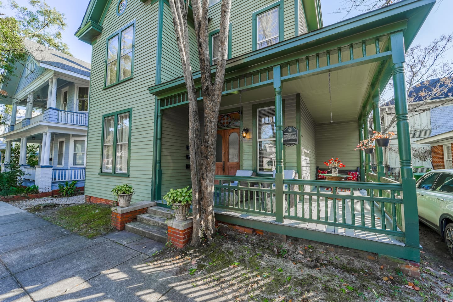 Outdoor Seating and Decks on all levels to enjoy the beautiful Wilmington air and area. 