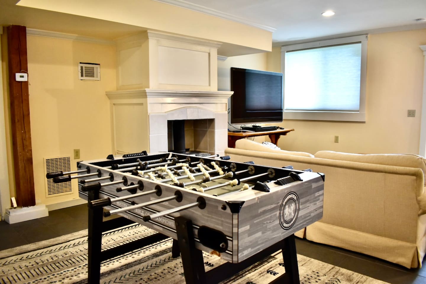 Lower level family room with TV and games!