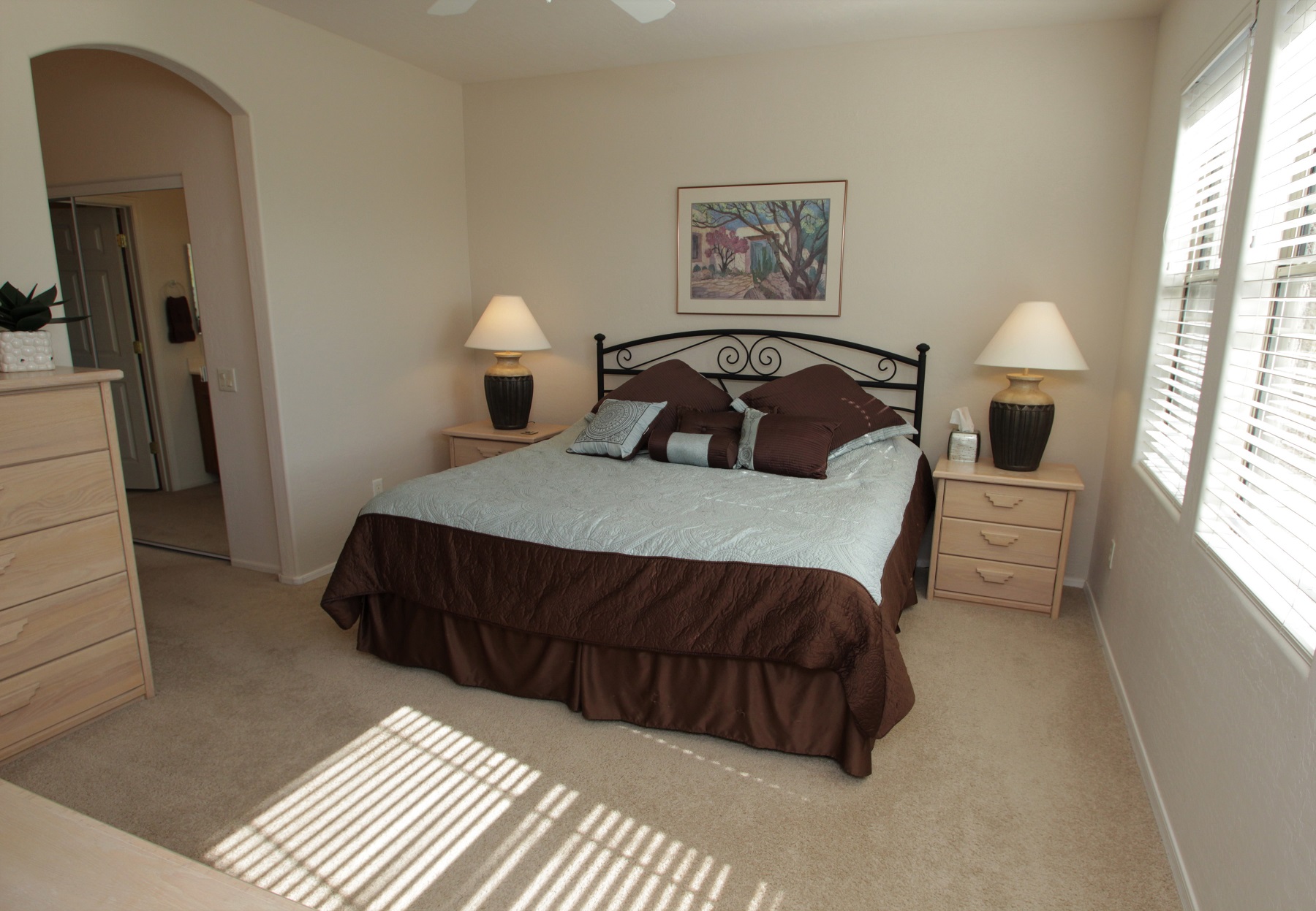 Primary suite offers a King bed