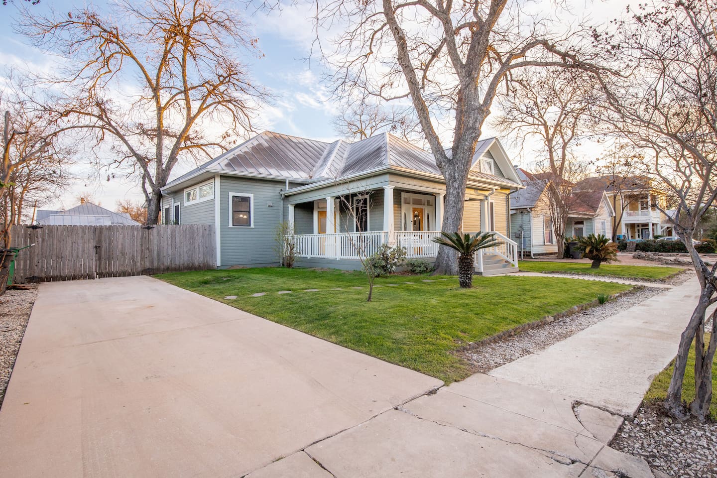 Experience the serenity of suburban bliss in our inviting abode, nestled under the tranquil shade of mature trees.