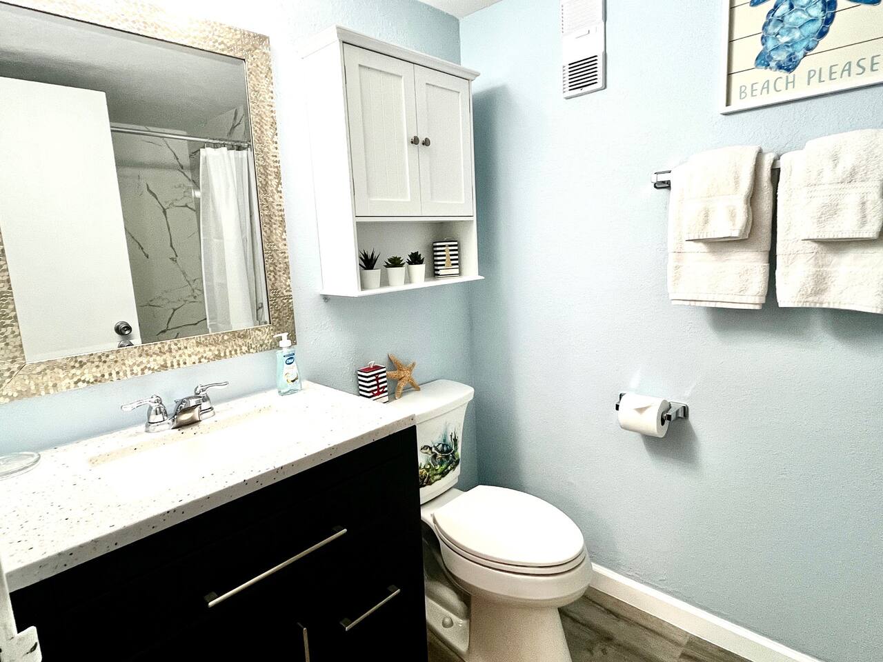 Updated bathroom. 