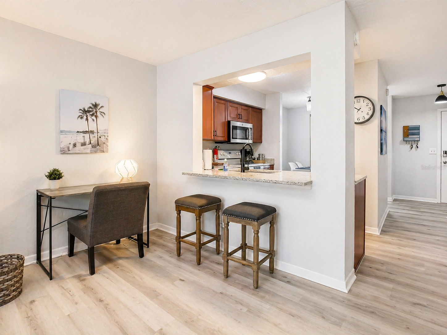 workspace in living room
