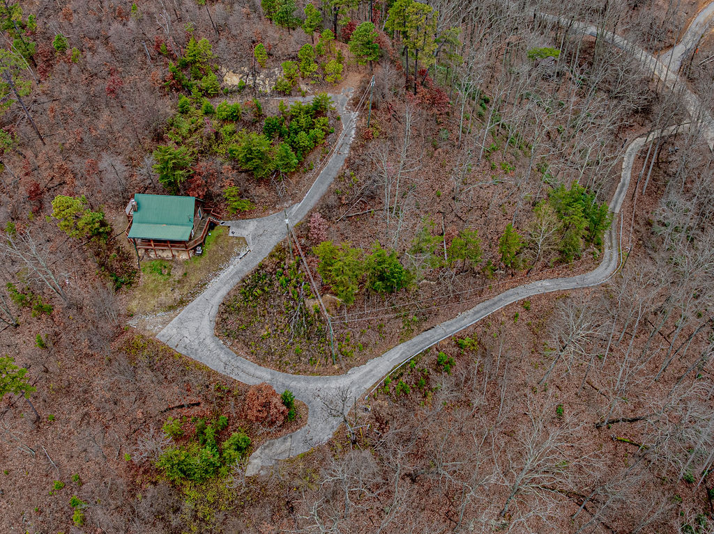 Bird's eye view of the secluded property