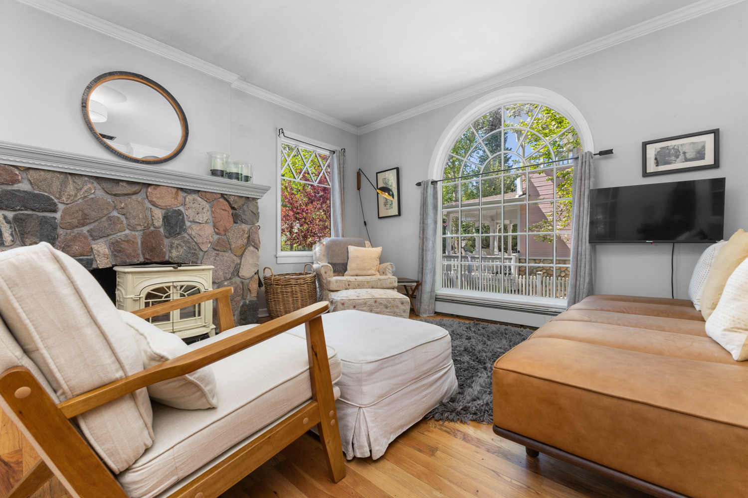 Living Room | Wood Stove | Smart TV