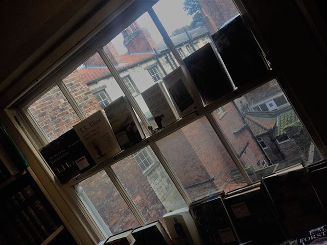 Bookshelves in Minster Gate Bookshop